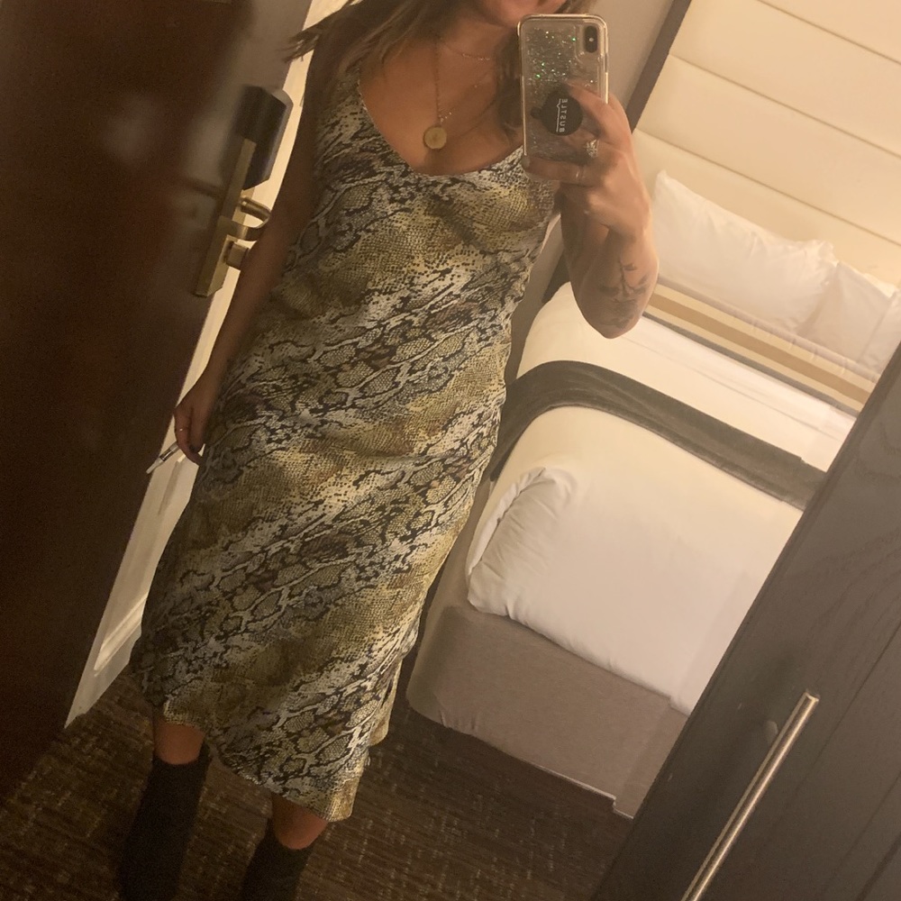 Vanessa Mooney Snake Slip Dress